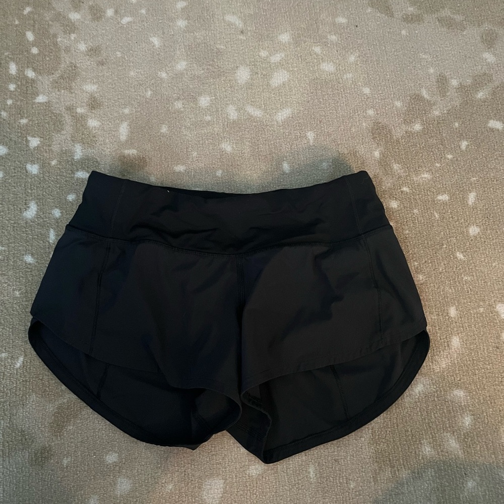 Lululemon speed ups, size 2,2.5 inch black